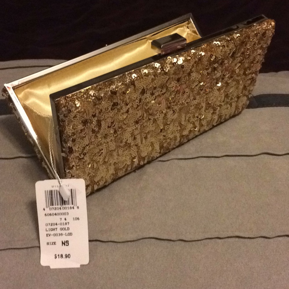 Gold Sequin Clutch (NWT)
